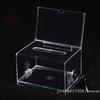 Acrylic Plastic Container with Lock And Sign Holder Durable Solid Ballot Box Voting Tip Jar Suggestion Box for Office
