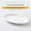 JINGRX 14-inch Ceramic Oval Fish Platter