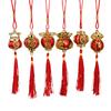 Red Lucky Hanging Lanterns Mini Chinese New Year Lantern Decoration with Tassel for Spring Festival Wedding Party Decor