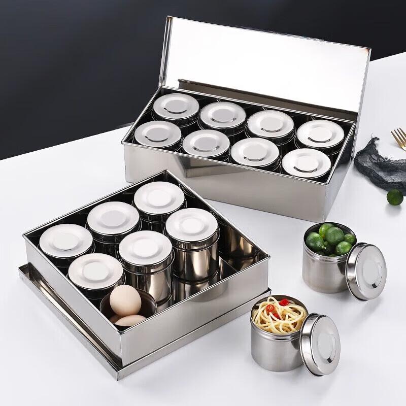 Edelstahl Lebensmittelproben- & Gewürzglas-Set