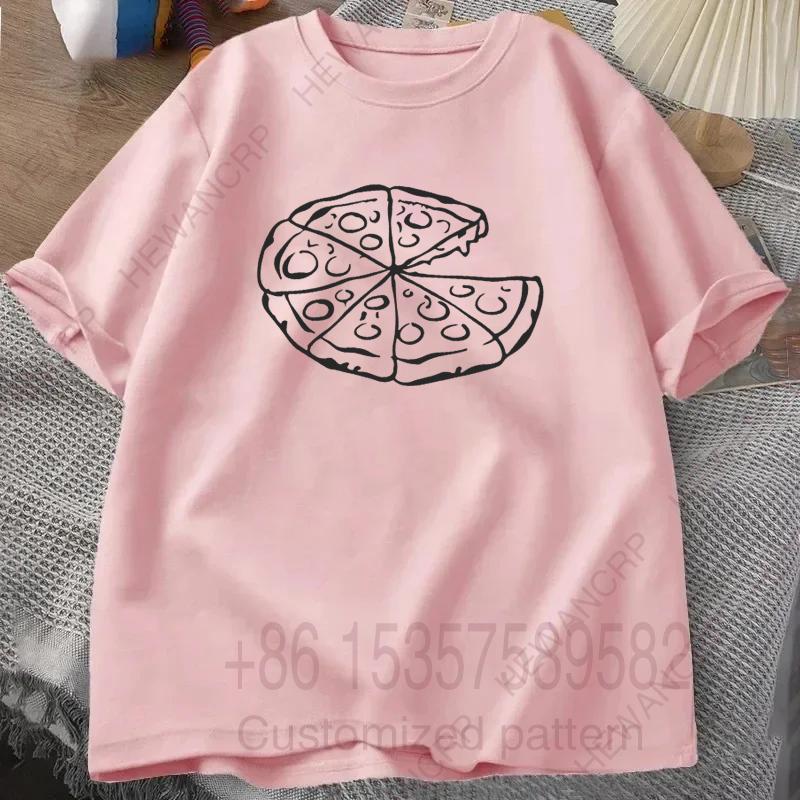 Daddy and Me Parent Child Set Mom and Me Pizza Set Tshirt Mens Tracksuit Round Neck Short Sleeves Casual Cotton Pullover