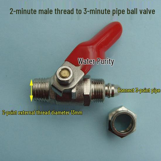 Three-Way Water Purifier Valve with 4 to 2 Points, 3 Points, and 2.5 Points Options - Internal/External Threads.