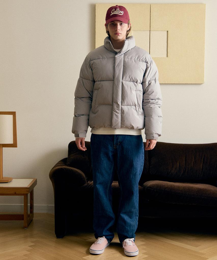 Basic House Daily Wellon Padded Jumper Light Gray Lzpj7101