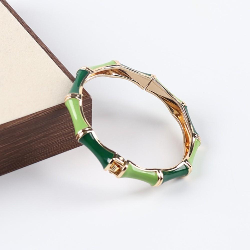 

Vintage Enamel Bangle Colorful Hand Bracelet Fashion Bamboo Bangle Girls Style 1
