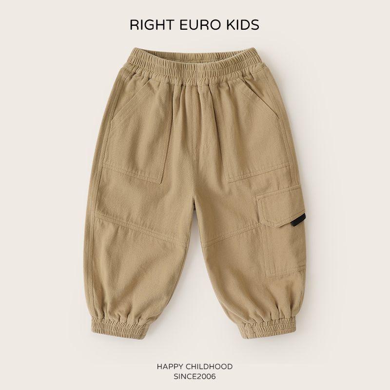 Boys  Pants Spring and Autumn Style Cargo Pants 2026 New Spring and Autumn Baby Long Pants Boys  Trendy Children s Clothing Khaki Spring/Autumn Style([Pure Cotton Soft]) 120