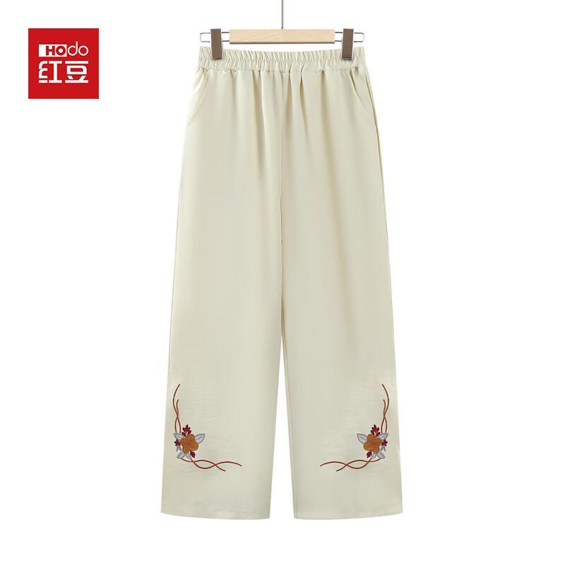 

Hodo Women s Mid-Elderly Summer Thin High-Waist Cropped Pants 2XL