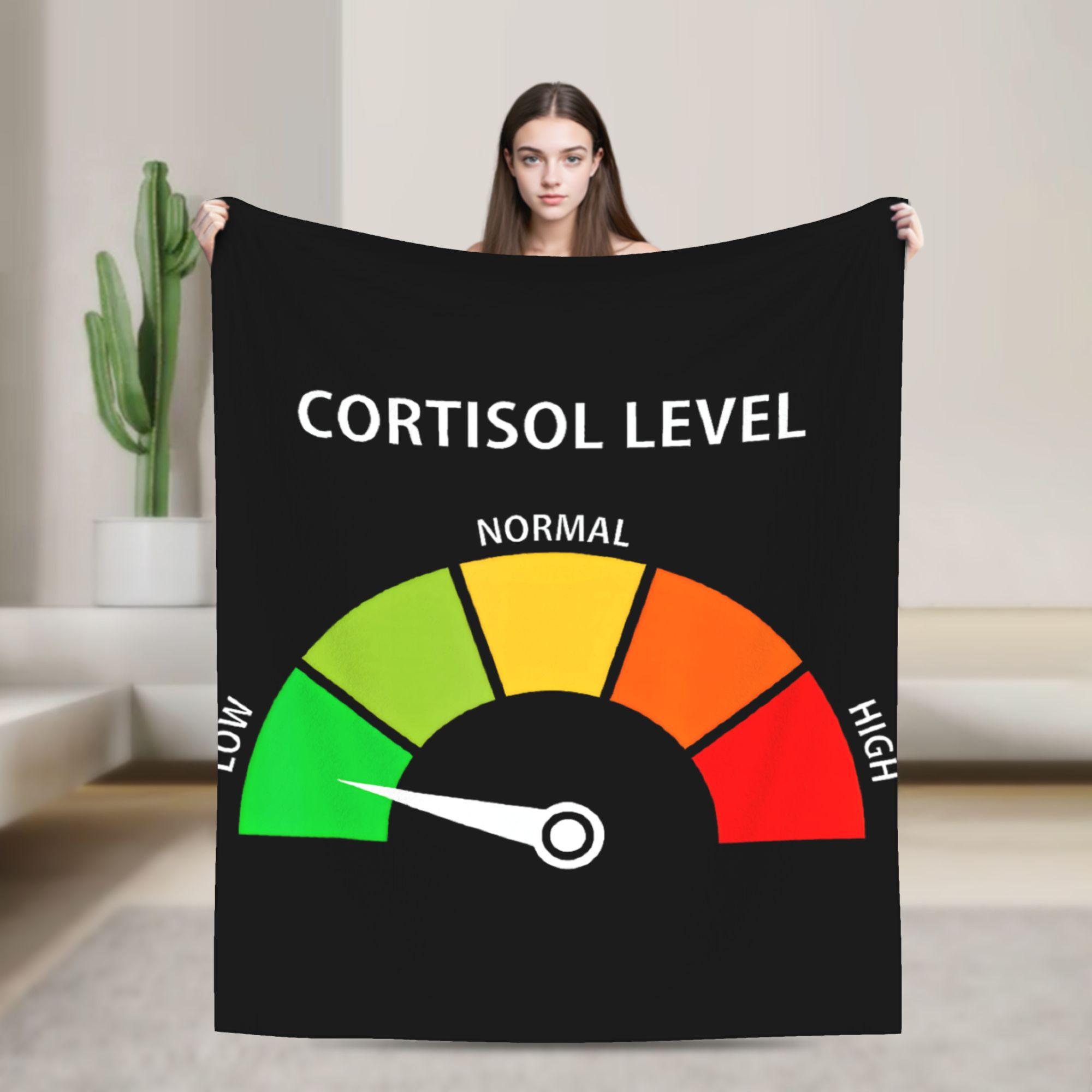 Low Cortisol Levels v Meme Blanket Super Soft Novelty Plush Throw Blanket For Girls Boys Bedroom Flannel Bedspread Bed Cover 75x100cm (30x40inch)