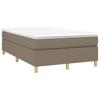 3144510 vidaXL Lit à sommier tapissier avec matelas Taupe 120x200 cm Tissu