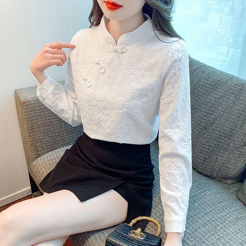 

2024 Stylish Women s Long Sleeve Loose Shirt - Perfect for Spring and Autumn XL