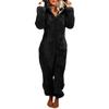 2024 Trendy European/American Fleece-Lined Hooded Jumpsuit Pajamas for Women - 22 Colors Available
