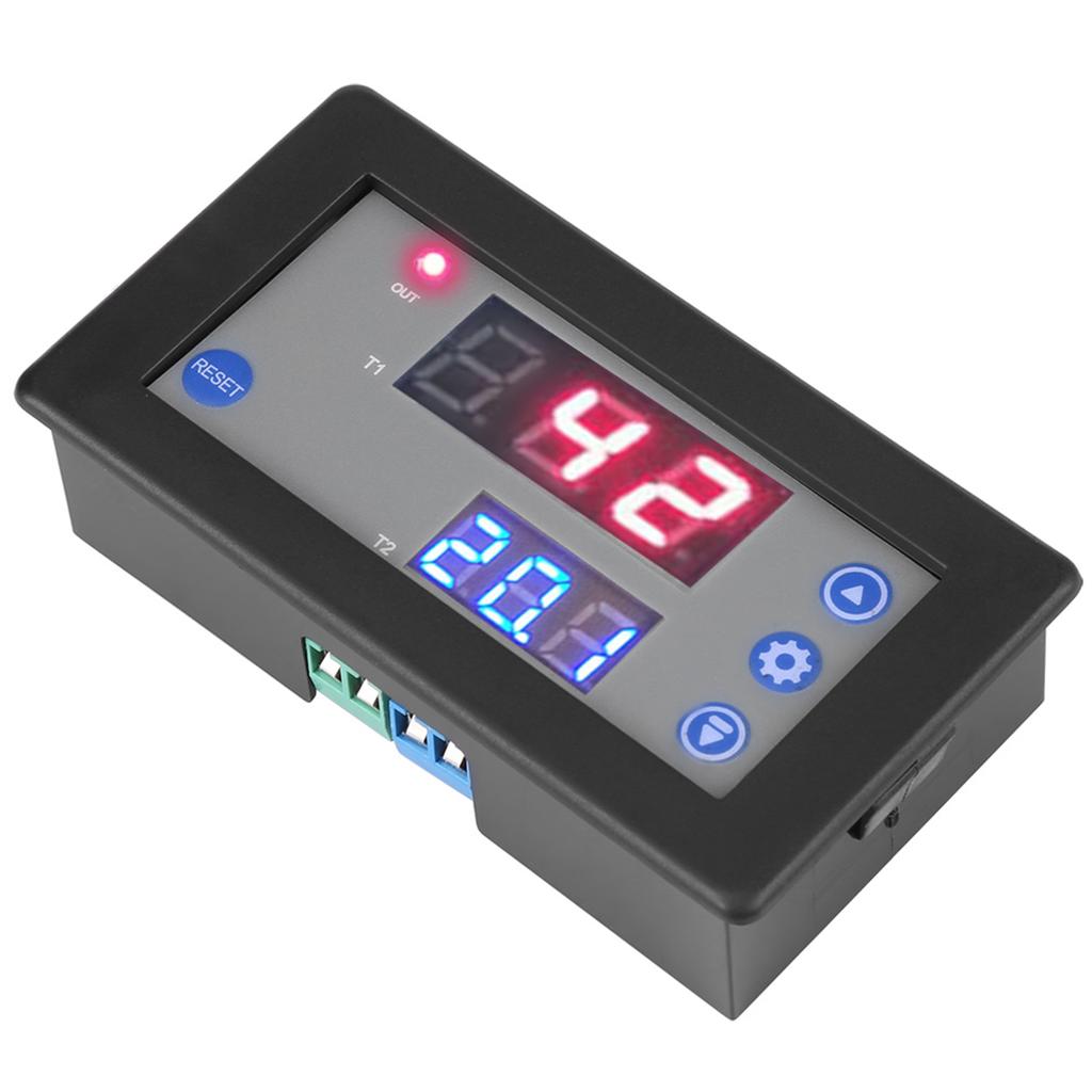 12V Timing Delay Relay Module Cycle Timer Digital LED Dual Display