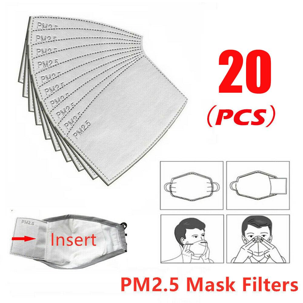 Buy 10/20/30/50/100PCS PM2.5 Face Mask Filter Activated Carbon