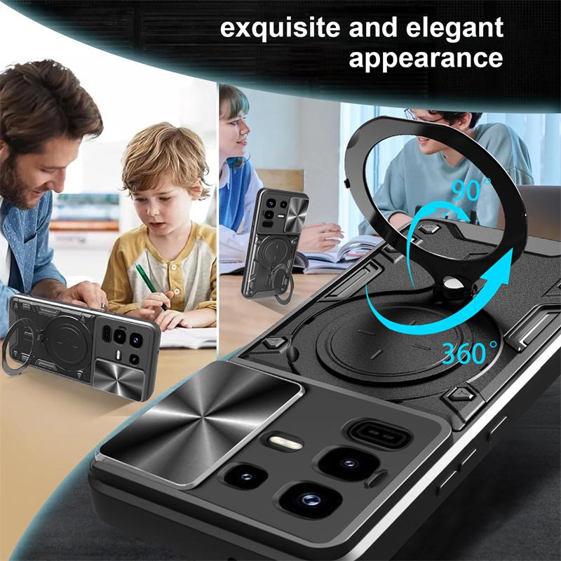 Shockproof Ring Stand Coque For infinix Note 50 Pro 50s 50x 40x Case Slide Camera Protect Back Cover for Infinix Note50Pro Plus