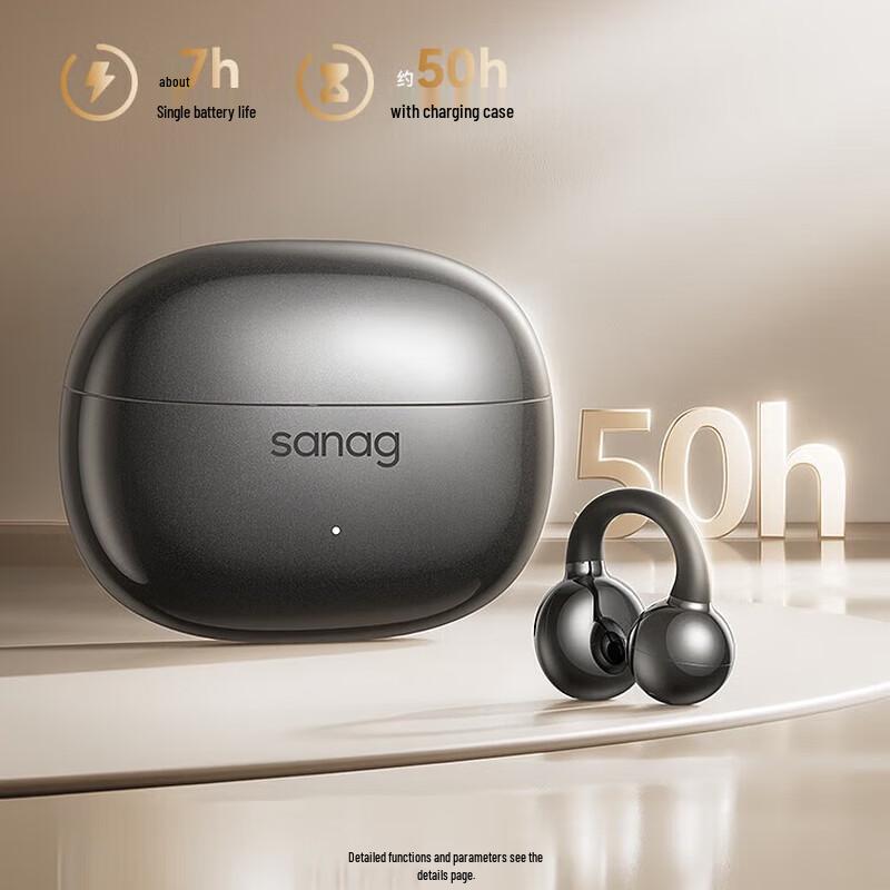 Saina Z60S AI Bone Conduction Ear-Clip Bluetooth Headset