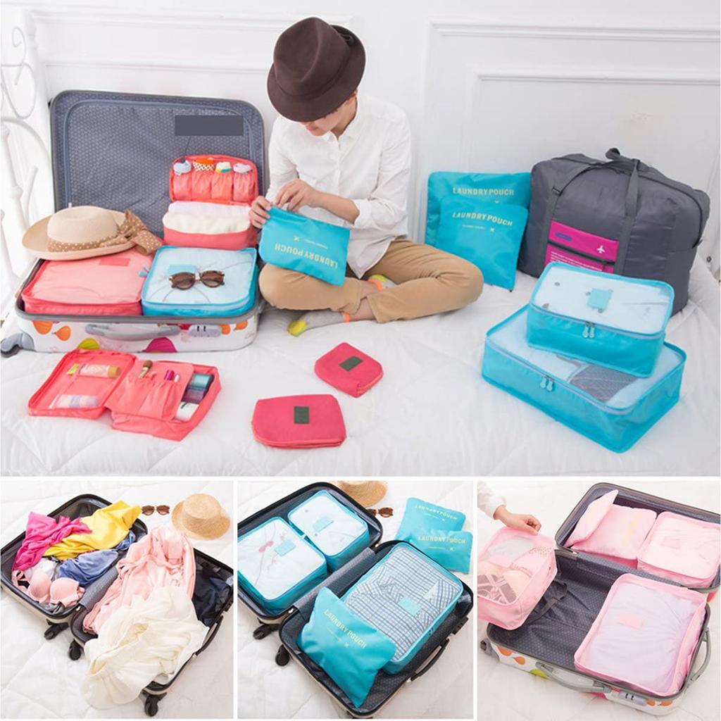 Suitcase Organiser Travel Clothes Bags, Pack Of 6 Storage Bag