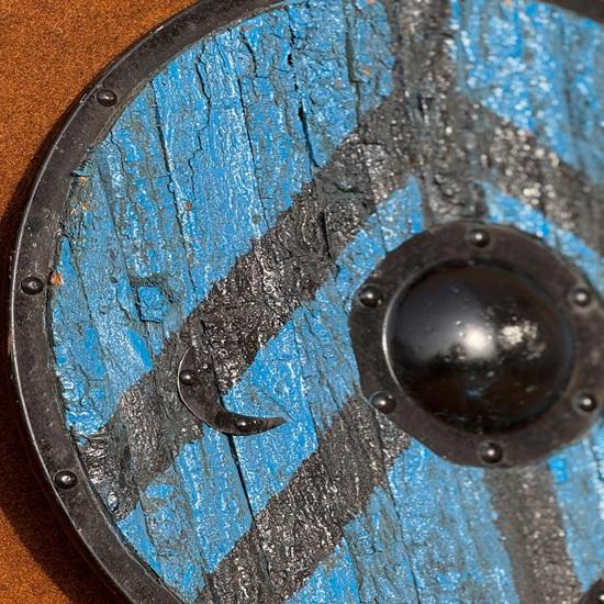 Viking Bark Shield Handcrafted Authentic Battle Worn Design for Collectors Reenactments Gift