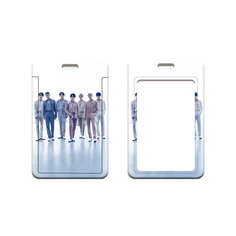 BTS Kpop Fotokartenhalter mit geflochtenem Lanyard, Bangtan Boys Graffiti Stil Ausweis & Lomo Kartenetui, ARMY Fans Sammlerstück