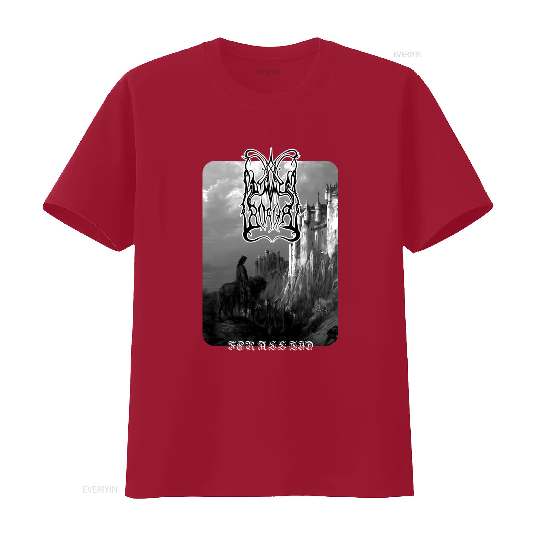 

Dimmu Borgir For All Tid Black T Shirt Gothic Castle Design Metal Band Merch vintage Washed Soft Unisex Comfortable Breathable S