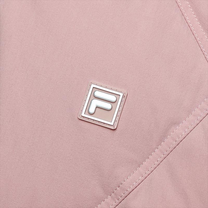 Fila Down Jacket Solid Color Simple Fashion Windproof Hooded Down Coat Women Jackets Pink F11W443911FPK