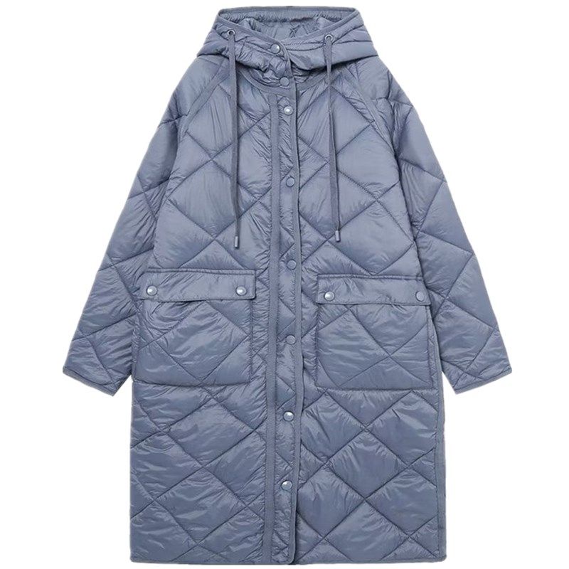 Western Style 2022 Autumn and Winter New European and American Versatile Women Clothes Long Version Hood Cotton-padded Jacket Outerwear 2969249 400