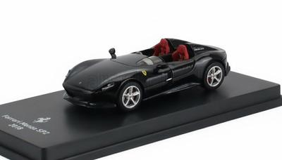 Ferrari Monza 1/64 Maßstab Diecast Modellauto MONZA SP2 2018 (Schwarz) mit Koffer [Parallelimport]
