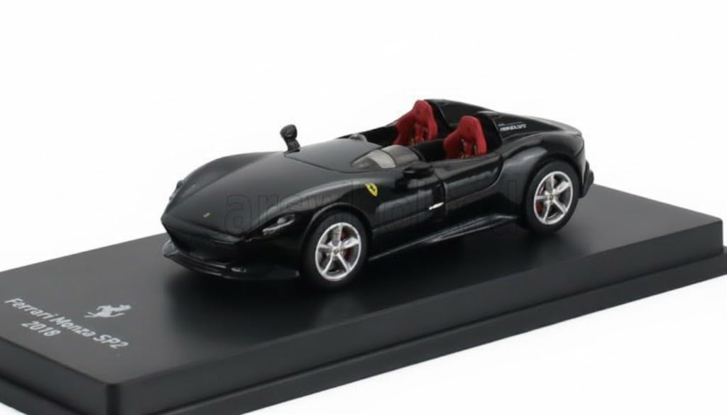 

Ferrari Monza scale diecast model MONZA SP2 2018 with display case 1/64 car, (black), [Used] чорний
