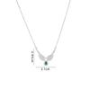 Fashion Popular Angel Wings Zircon Pendant Necklace Stainless Steel Chain Geometric Choker Jewelry Party Gifts For Women Girls