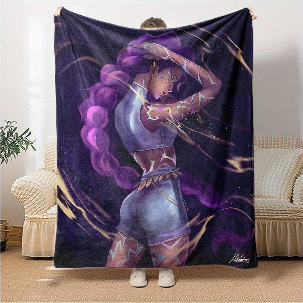 1Pc Fantasy Anime Character Blanket For Couch Bed Plush Cozy Fuzzy Blanket Super Soft Warm Blankets For Fall And Winter 0918201