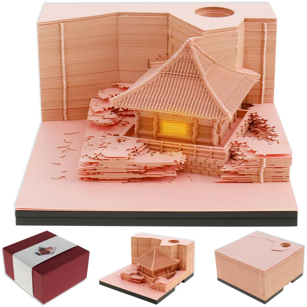 Nový blokový kalendář 3D Poznámkový blok Blok DIY Vynikající Poznámkový blok Roztomilý poznámkový papír 3D Umělecký Poznámkový blok Dekorativní dárek k Valentýnu