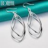 925 Sterling Silver Wedding Pendant Piercing Earrings Fashionable Jewelry