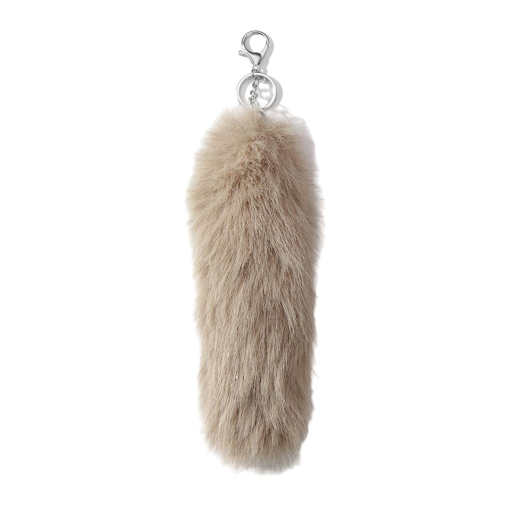 Style Faux Fur Tail Keychain Accessory Eye Catching Plush Tail Charm Keychain Pendant Ornament For Young Fashion Lovers