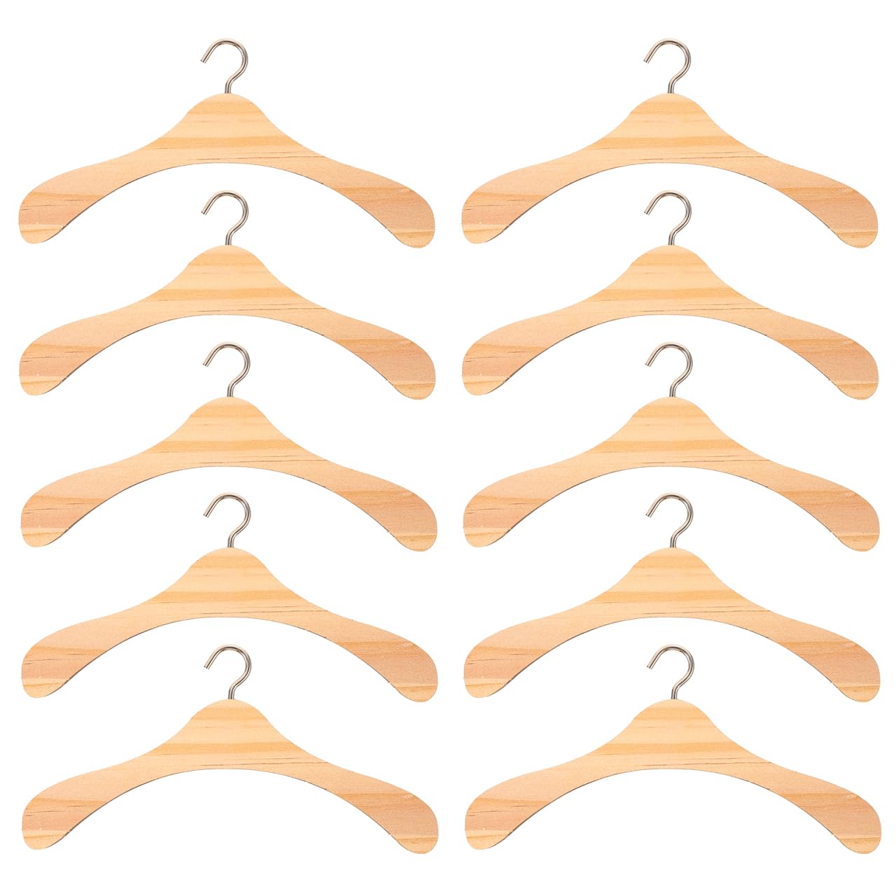 VALICLUD Wooden Hangers Set of 10 Miniature Clothes Rack for 600 BJD Dolls Slim Design for Organizing Doll Clothes and Toys 4330₽