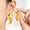 New Swan Shape Light Luxury Earrings Temperament Glossy Earrings Personality High Sense Fashion Stud Earrings