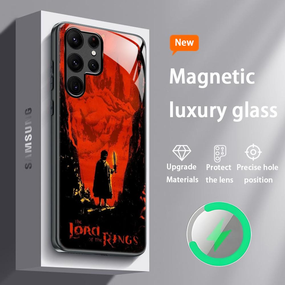 

Hot Movie The L-Lord R-Rings Phone Case For Samsung S25 S24 S23 S22 S21 S20 Plus Ultra Note20 Glass Magnetic Case Samsung S23 Plus