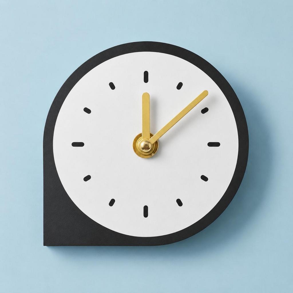 Minimalist Desktop Clock Modern Analog Desk Clock Home Decor Compact Sparse Markers for Bedside Table, Living Room