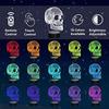 Ammonite 3D Skull Night Light for Kids, LED Table Lamp with 16 Color Changing Remote Control & Timer, Halloween Christmas Birthday Gift