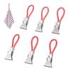 652F 6Pcs Metal Steel Teas Towel Hanging Clip Rusts Resistant Bath Towel Clamp