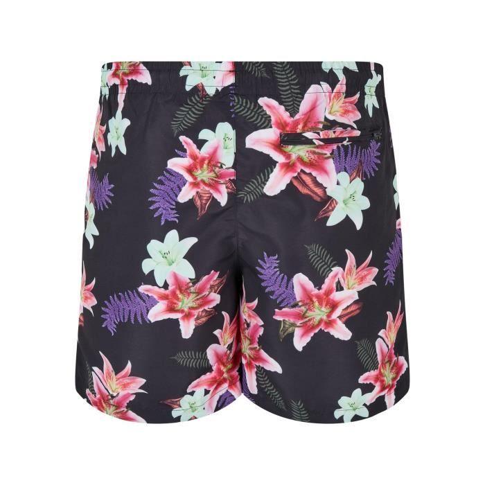 Short de bain à motif Urban Classics - noir/multicolore - S