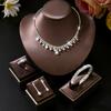 2026 Wind Light Luxury Super Flash Crystal Claw Chain Necklace Women's Banquet Celebration Bracelet Full of Diamond Jewelry Set