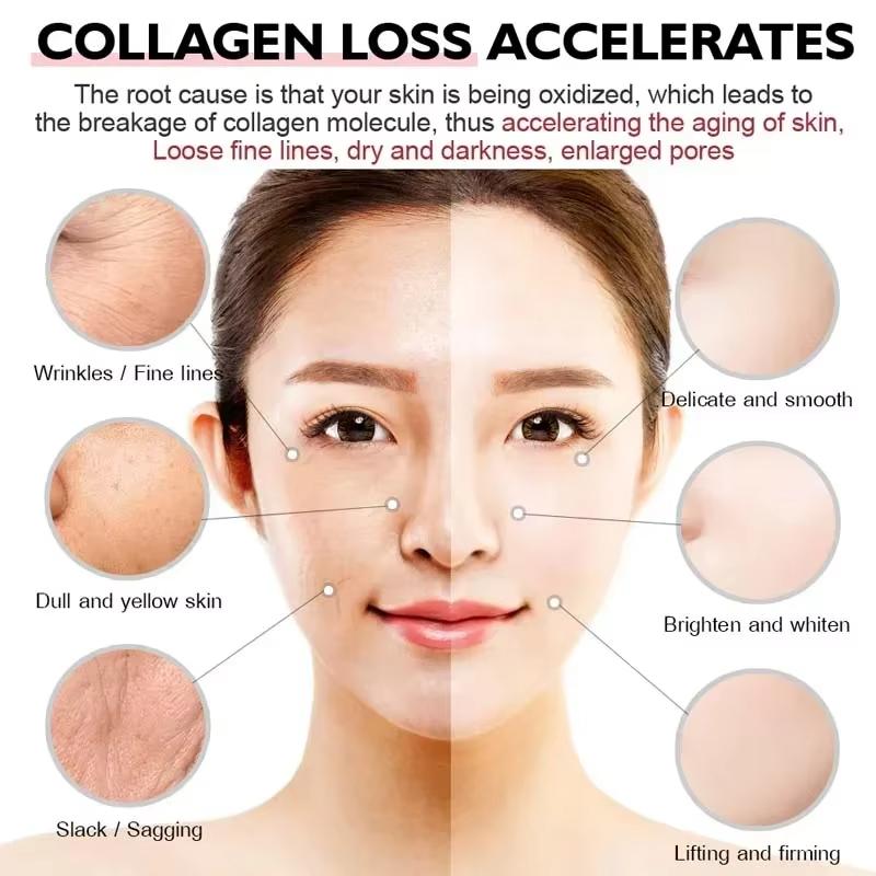 Gesichtscreme mit Schneckenkollagen, aufhellende Feuchtigkeitscreme, Anti-Aging-Gesichtsstraffungscreme, Anti-Falten, Tränensäcke, koreanisches Hautpflegeprodukt, 60 g