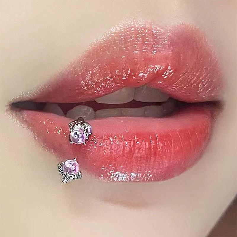 1 Stück Lippenpiercing Lippenring Drachenklaue Stein Titanstahl C-Form Helix Ohrring Septum Piercing Labialring Körperschmuck