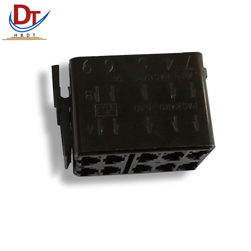 10-Pin Automotive Wiring Harness DJ7101B-6.3-21 Connector: Plastic Plug-in Component with Domestic-Type Shell. DJ7101B-6.3-21
