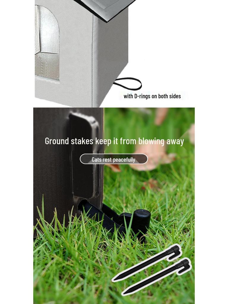 Całoroczny podwyższony dom dla psa i kota z izolowanym dachem