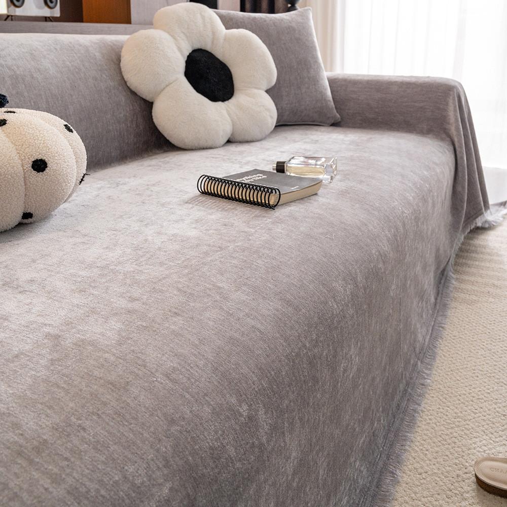 

1 шт. Диванное одеяло, многоцелевое, всесезонное, универсальное, мебельное покрытие, прочное, шенилловое, пыленепроницаемое, устойчивое к царапинам, диванная подушка 1seat 180x130CM серый