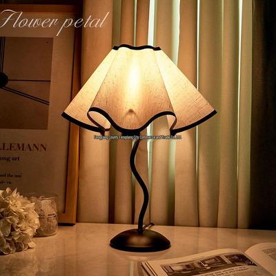 Girly Heart Skirt Table Lamp: Mid-Century LED Night Light for Bedroom and Study.