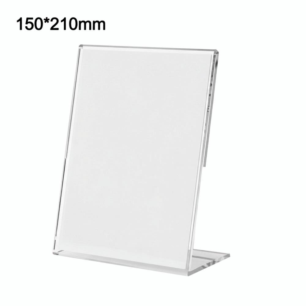 Transparent Acrylic Display Stand 10cmx15cm A6 Size Photo Frames Display Ad Frame Double Side Table Sign Holder Exhibit Display