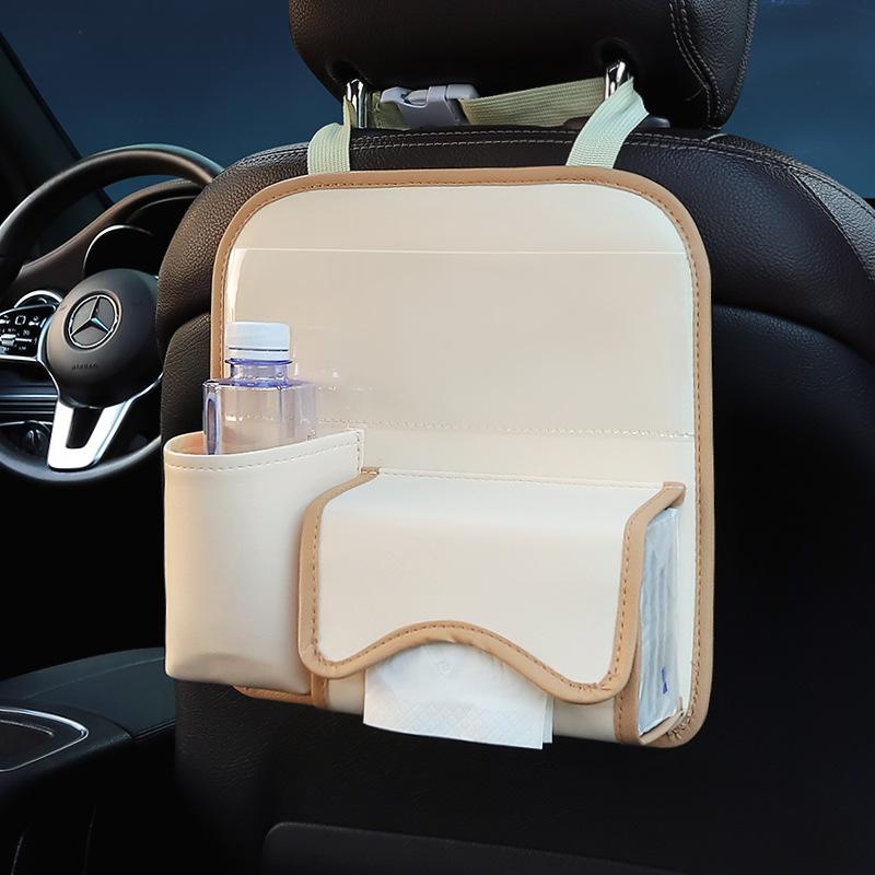 Car Seat Back Organizer Hanging Bag Multi-function Tissue Storage Box Holder Auto Backseat Cup Phone Pocket Interior Accessoire