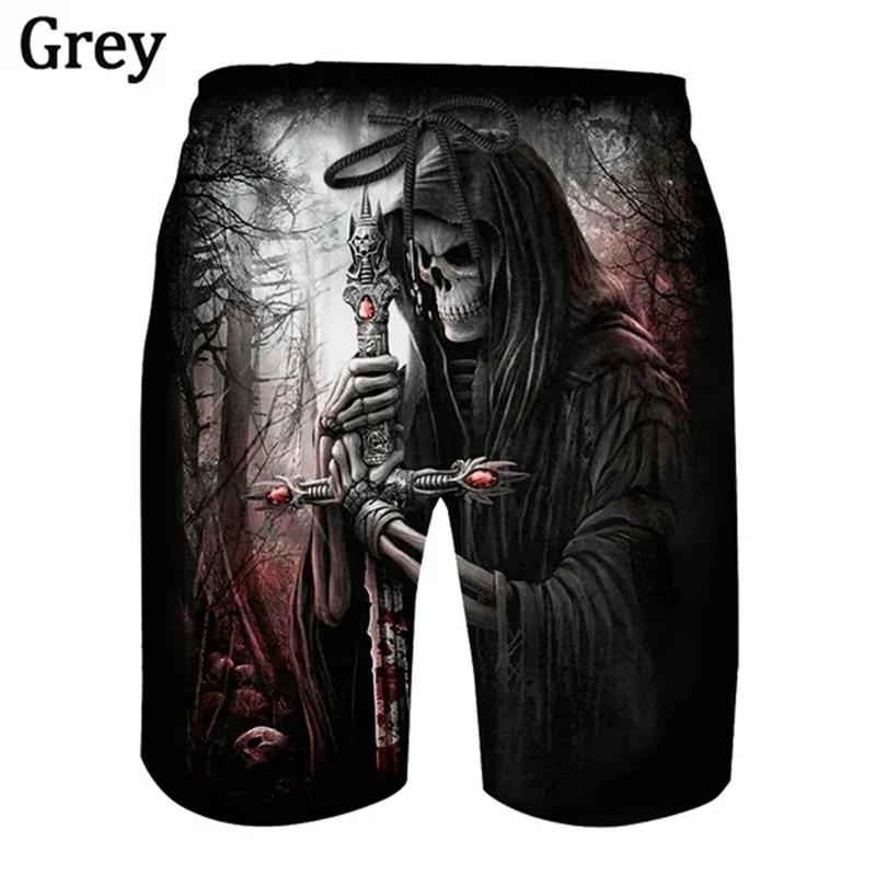 Men's 3D Printed Casual Shorts Summer  Gothic Sports Shorts Skateboarding Short