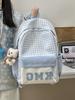 Schoolbag plaid backpack female student schoolbag Korean version large capacity lightweight backpack cute cartoon pain bag new campus bag