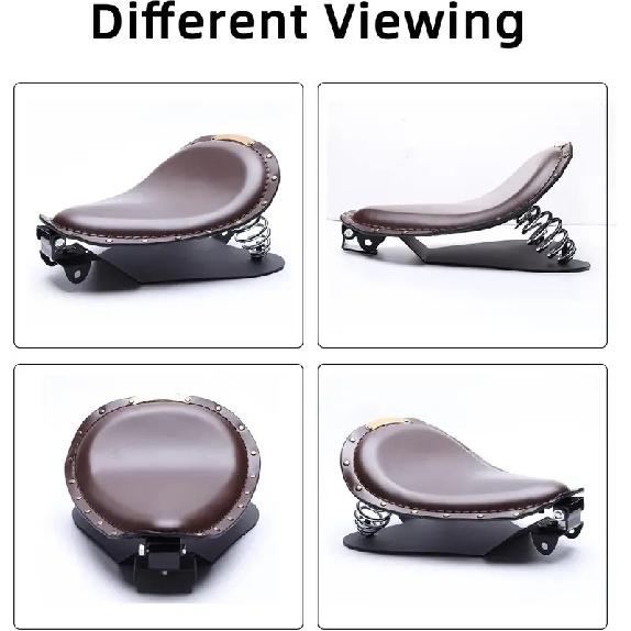 Brown Motorcycle Solo Seat Fits for Sportster XL 1200 883 48 Dyna Chopper Bobber and More